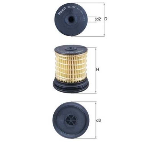 Kraftstofffilter mahle 397 - mahle, kx