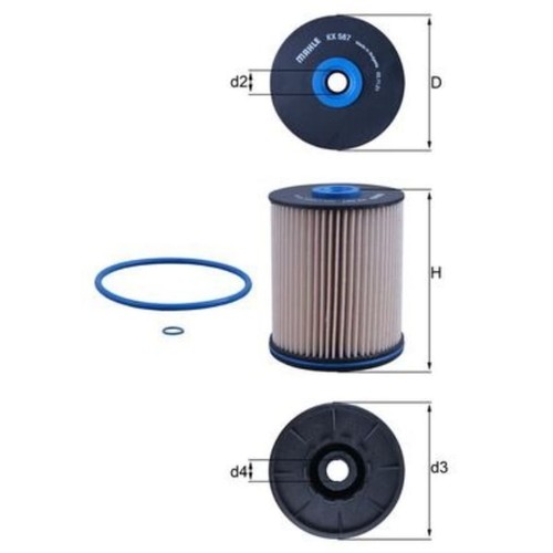 Kraftstofffilter mahle 567d - mahle, kx